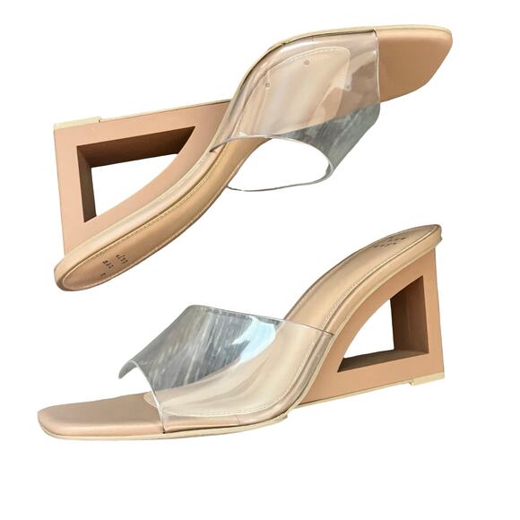 A NEW DAY Susana Wedge Heels Clear 11 - Picture 1 of 5